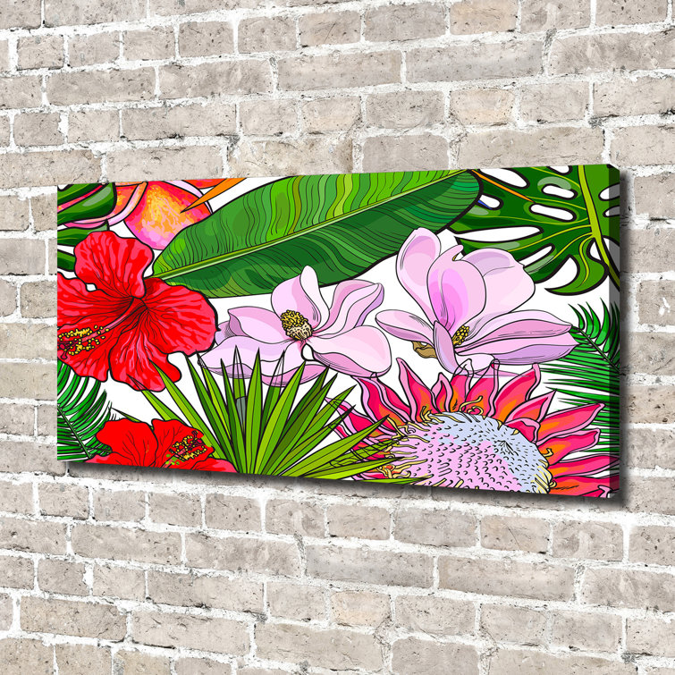Bay Isle Home Hawaiian Flowers Unframed Art Prints on Canvas